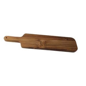 wooden cutting board with handle