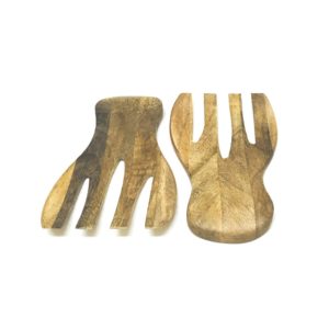 wooden salad tongs