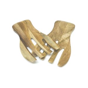 wooden salad tongs